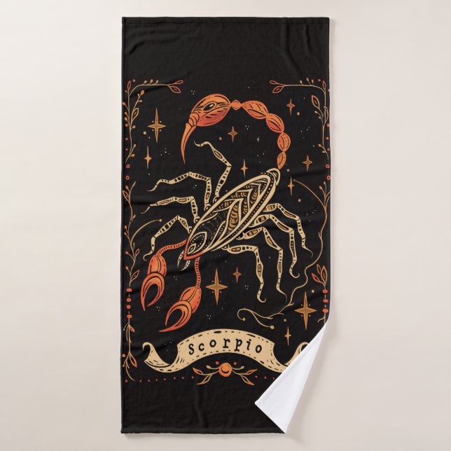 Bath Towel Scorpio Celestial Zodiac Art (Bath Towel)