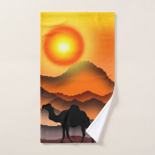 Bath Towel Set Camel Sunset