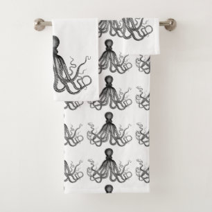 Bath Towel Set Octopus