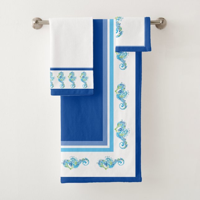 Bath Towel Set Seaside Royal Multi Colour (Insitu)