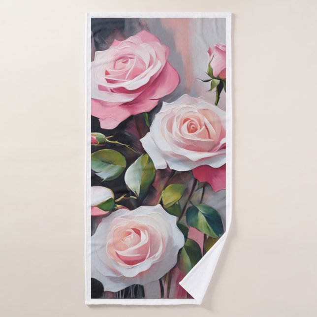 Bath Towel with Roses (Bath Towel)