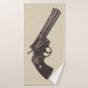 Bath towels revolver Colt Python Wester