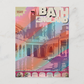 Bath Travel Print England Gift Vintage Postcards T
