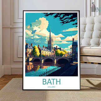 Bath Travel Print Wall Art Bath Wall Hanging Home 