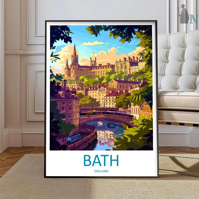 Bath Travel Print Wall Art Bath Wall Hanging Home  (Creator Uploaded)
