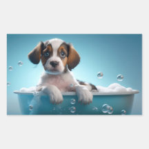 Bath Tub & Bubbles Puppy