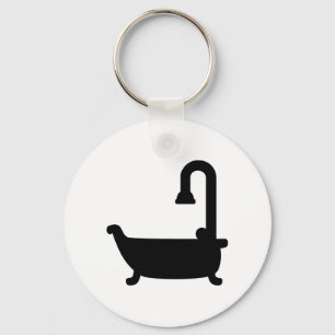 Bath tub shower key ring