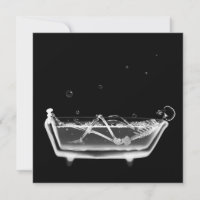 Bath Tub X-Ray Skeleton Black & White