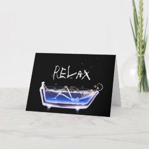 BATH TUB X-RAY VISION SKELETON - ORIGINAL CARD