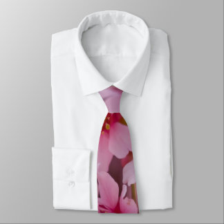 "Bathed in Pink" Cherry Blossoms Tie