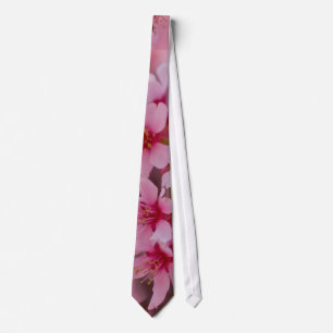 "Bathed in Pink" Cherry Blossoms Tie