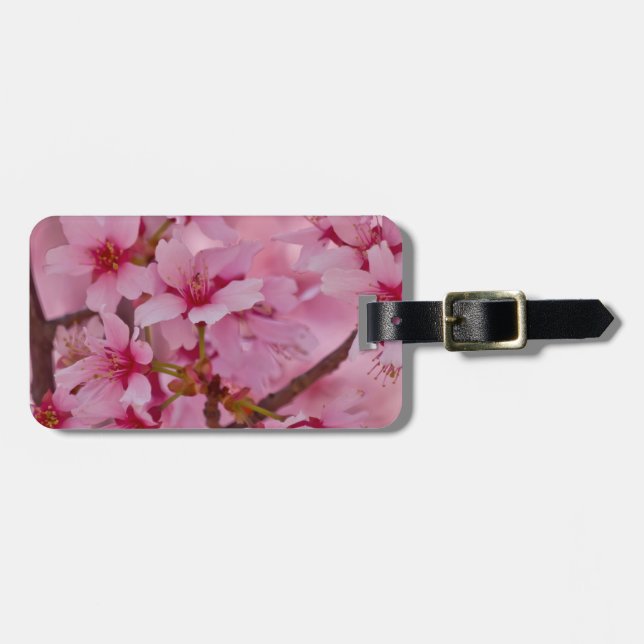 Bathed in Pink Japanese Cherry Blossoms Luggage Tag (Front Horizontal)