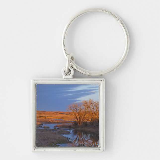 Bathed in sunset light the Calamus River Key Ring (Front)