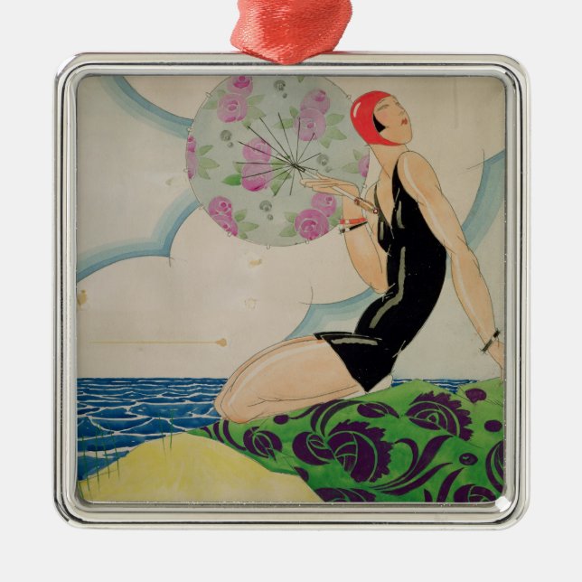 Bather, c.1925 metal tree decoration (Front)