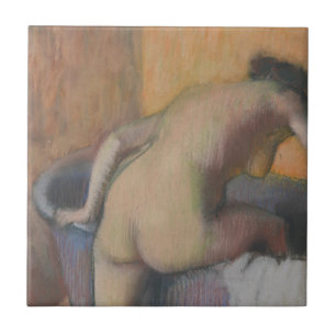 Bather Stepping into a Tub Tile
