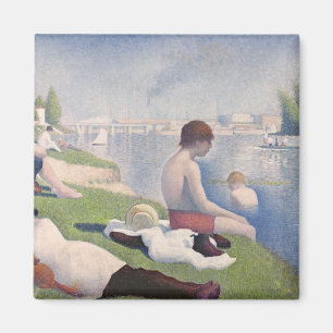 Bathers at Asnières, 1884 (oil on canvas) Magnet