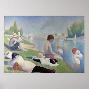 Bathers at Asnières - Georges Pierre Seurat Poster