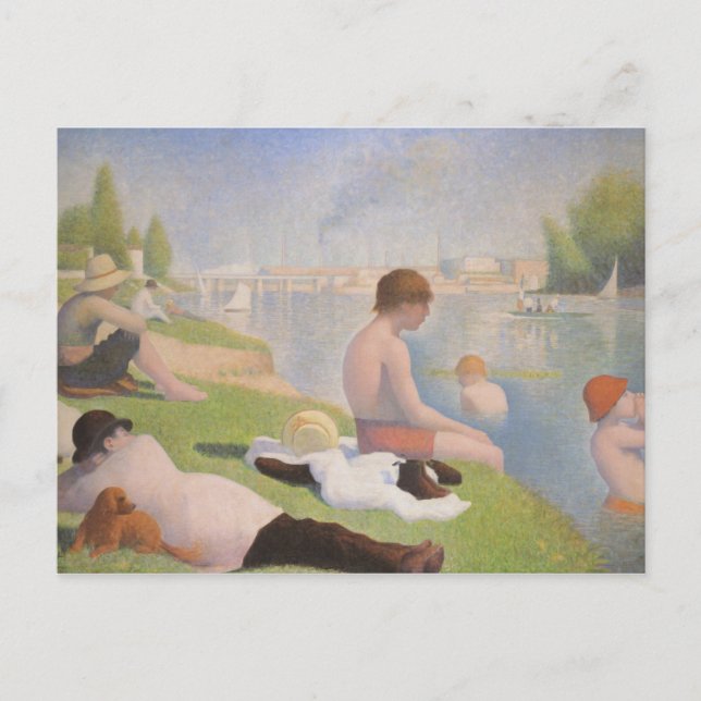 Bathers at Asnieres Postcard (Front)