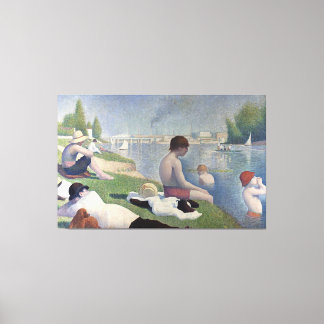 Bathers at Asnières (Une Baignade, Asnières) 1884 Canvas Print