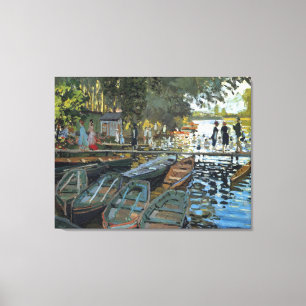 Bathers at La Grenouillere 1869, by Claude Monet Canvas Print