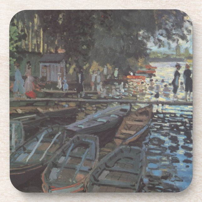 Bathers at La Grenouillère by Claude Monet Coaster (Front)