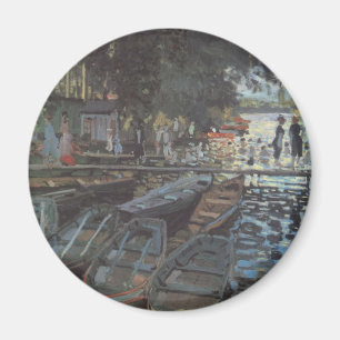 Bathers at La Grenouillère by Claude Monet Magnet