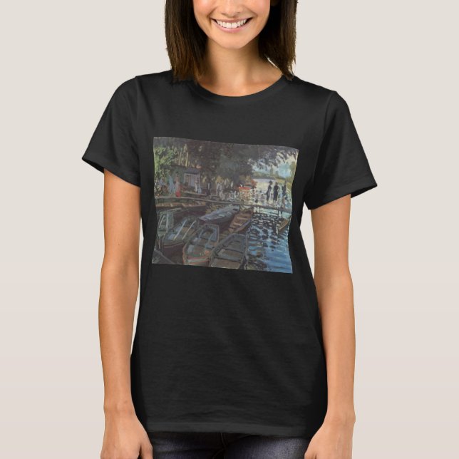 Bathers at La Grenouillère by Claude Monet T-Shirt (Front)