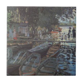 Bathers at La Grenouillère by Claude Monet Tile