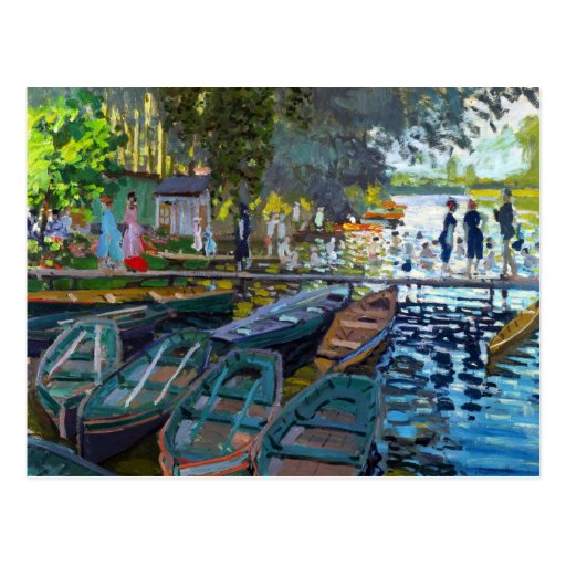 Image of Bathers at La Grenouillere Claude Monet Postcard