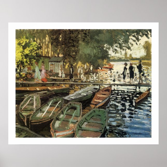 Bathers at La Grenovilliere Poster (Front)