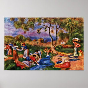 Bathers By Pierre-Auguste Renoir (Best Quality) Poster