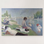 Bathers Georges Seurat Neo Impressionist Painting Jigsaw Puzzle<br><div class="desc">Neo-Impressionist Painting by Georges Seurat - Classic Masterpieces - Georges Seurat's chromoluminarist pointillist Painting Series - Bathers at Asnieres</div>