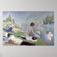 Bathers Georges Seurat Neo Impressionist Painting