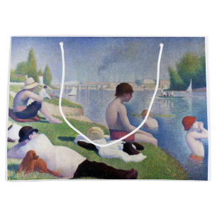 Bathers in Asnieres, Seurat Large Gift Bag