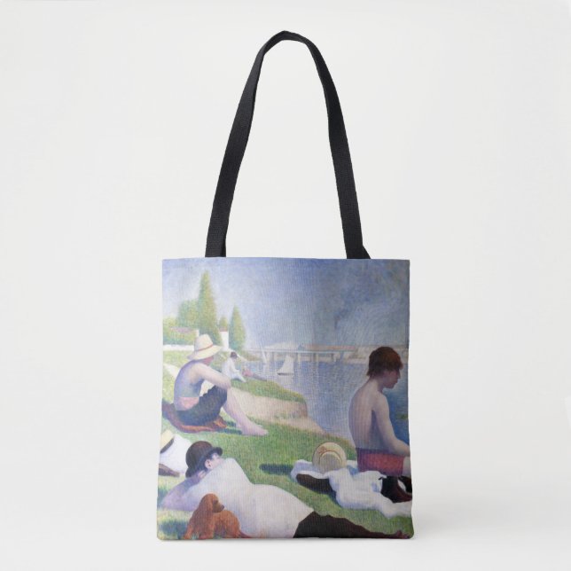 Bathers in Asnieres, Seurat Tote Bag (Front)