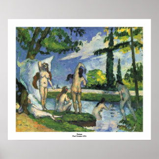 Bathers Paul Cezanne 1874 Poster
