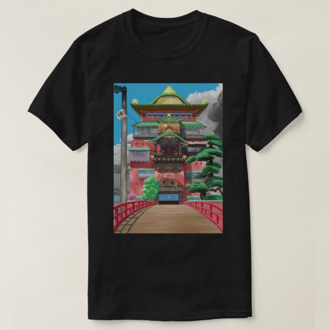 Bathhouse Spirited Away Digital Art   T-Shirt (Design Front)