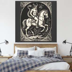 Bathin Demon Warrior Majesty Canvas Print
