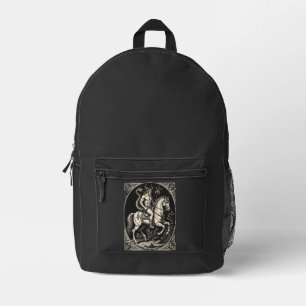 Bathin Demon Warrior Majesty Printed Backpack