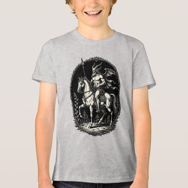 Bathin Serpent Rider Rising Tri-Blend Shirt (Front)