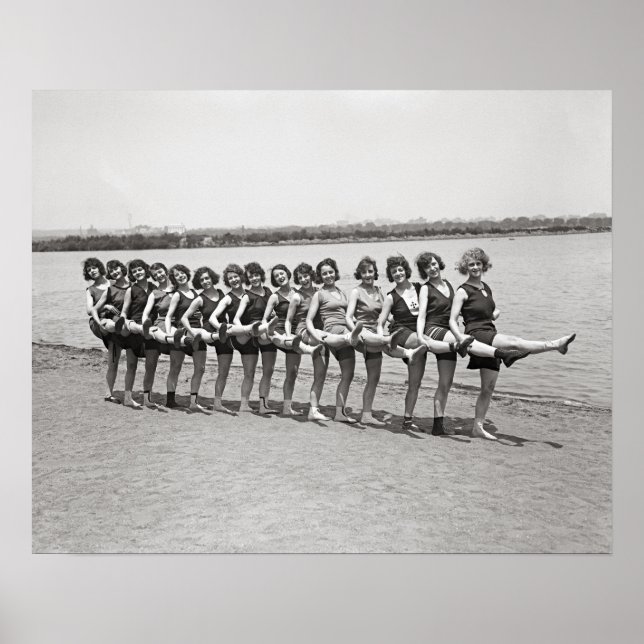 Bathing Beauties, 1923. Vintage Photo Poster (Front)