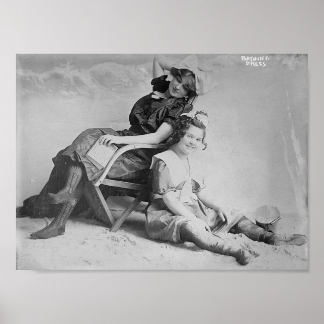 Bathing Beauties - turn of the century beach dress Poster (Front)