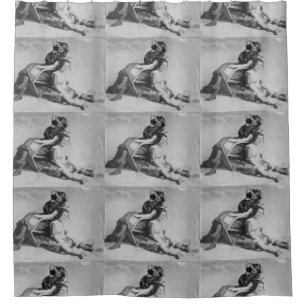 Bathing Beauties - turn of the century beach dress Shower Curtain