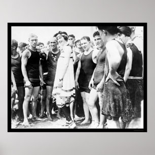 Bathing Beauty and Her Admirers 1915 Poster
