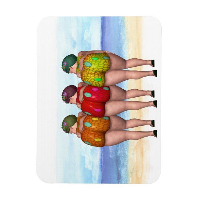 Bathing Beauty Refrigerator Magnet (Vertical)
