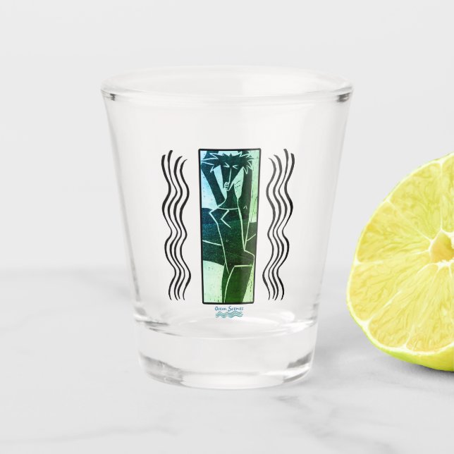 Bathing Beauty Shot Glass (Front)