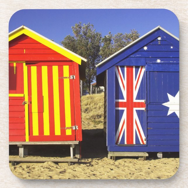 Bathing Boxes, Middle Brighton Beach, Port 2 Coaster (Front)