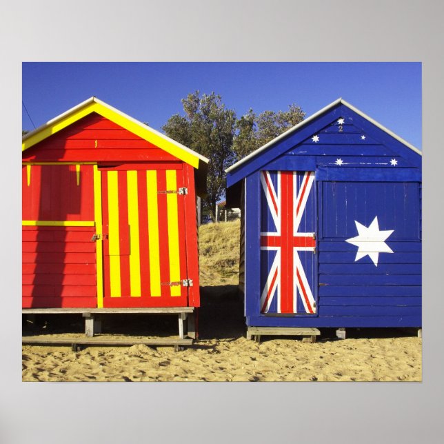 Bathing Boxes, Middle Brighton Beach, Port 2 Poster (Front)