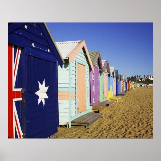 Bathing Boxes, Middle Brighton Beach, Port Poster (Front)