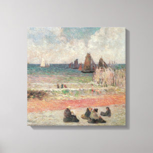 Bathing Dieppe by Paul Gauguin, Vintage Fine Art Canvas Print
